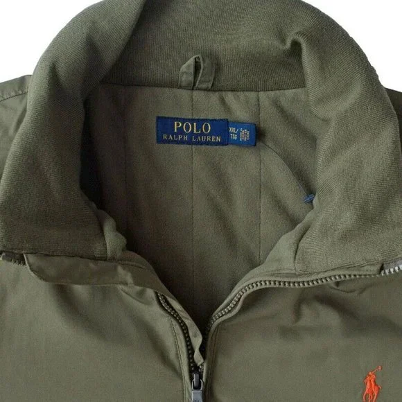 NEW Polo Ralph Lauren Perry Jacket! Olive GreenOrange Polo Player Fleece Lined